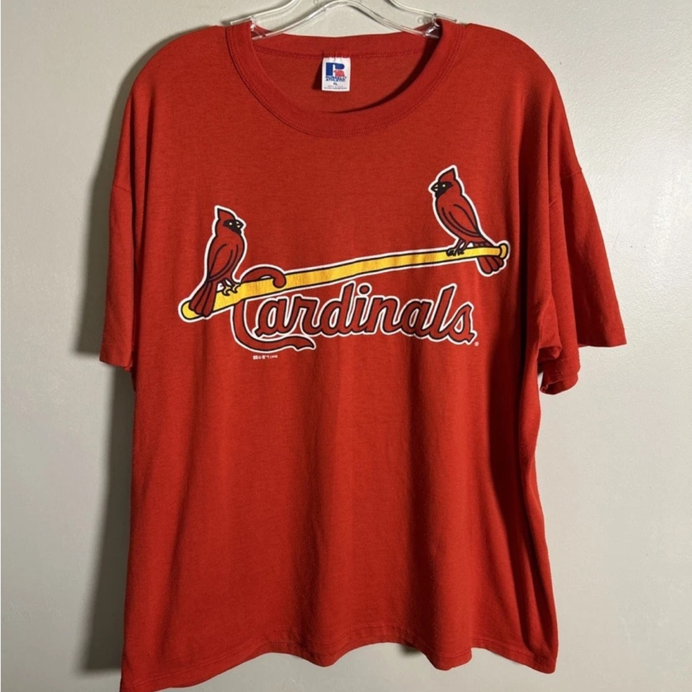 Vintage St. Louis Cardinals Russell Athletic Single Stitch Tee Red Men’s XL USA